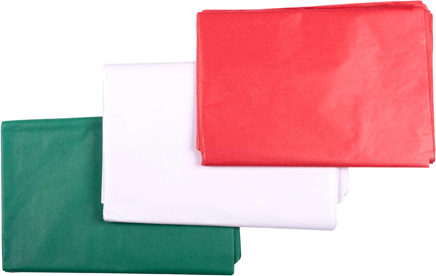100 Sheets Christmas Tissue Paper 20x20 - Red and Green Tissue Paper - Bulk Holiday Gift Wrap, Perfect for Christmas, White Tissue, Crafts & Decor