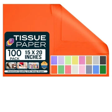 Orange Tissue Paper for Gift Bags