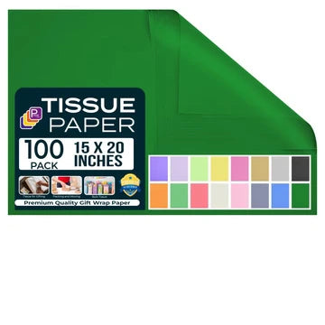 Green Christmas Tissue Paper for Gift Bags