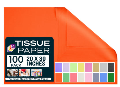 Orange tissue paper for gift bags