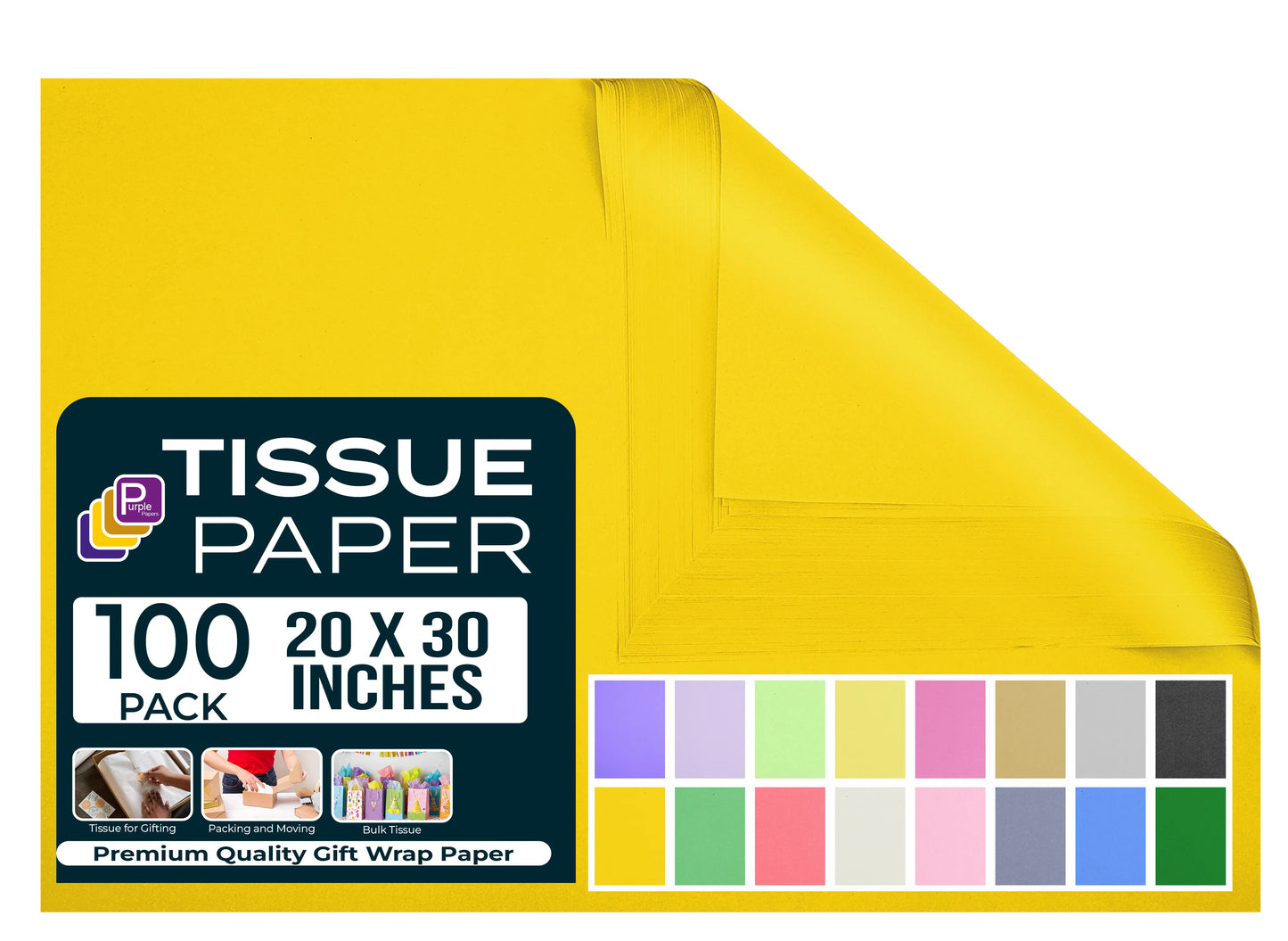 Yellow Tissue Paper for Gift Bags