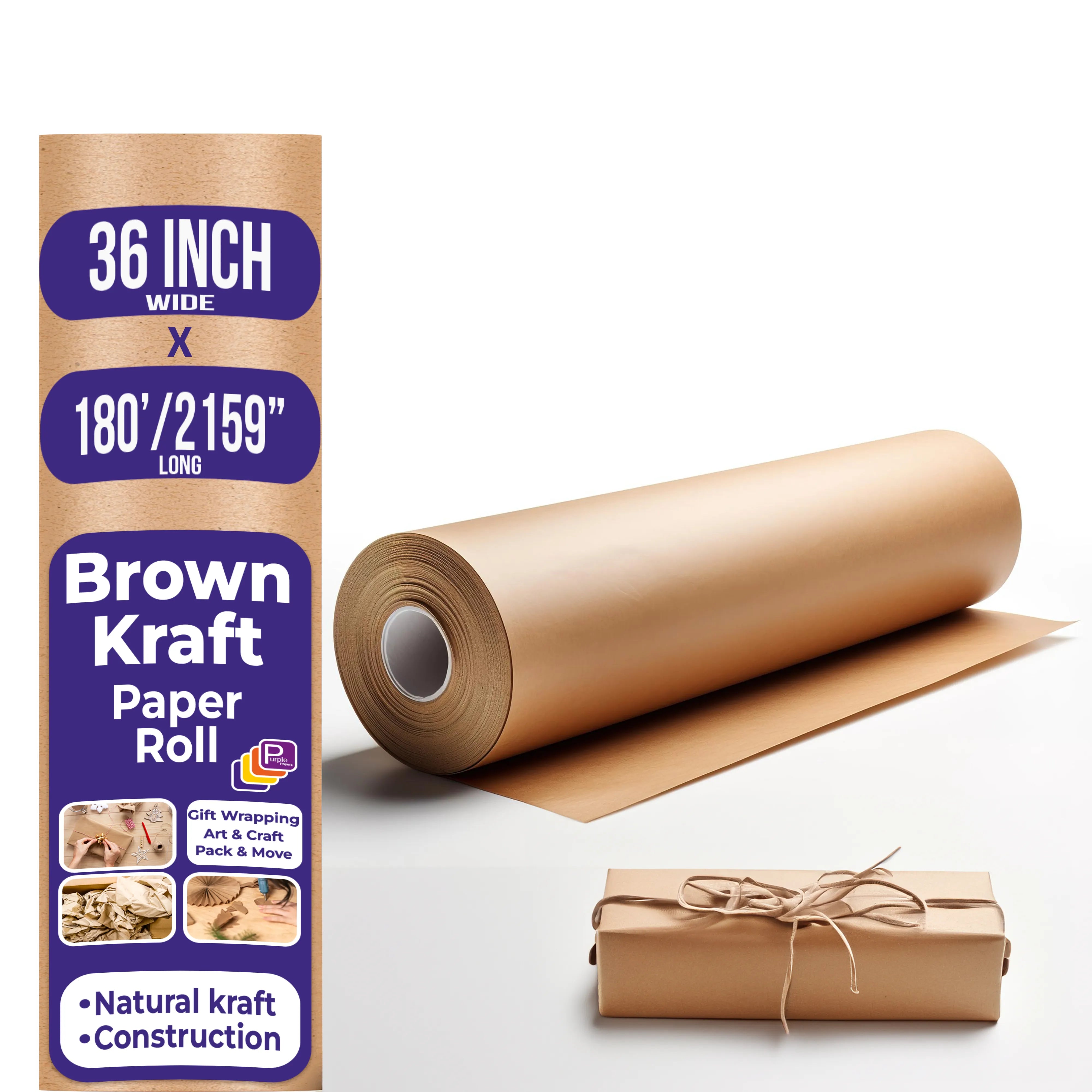 Brown Kraft Paper Roll 36