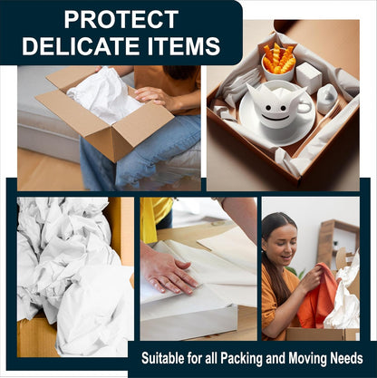 Purple Papers White Bulk Packing Paper | 1600 Sheets | 27" x 17" | Sheets for Moving - Newsprint Paper - Must Have in Your Moving Supplies | Newsprint Papers | Packaging Paper