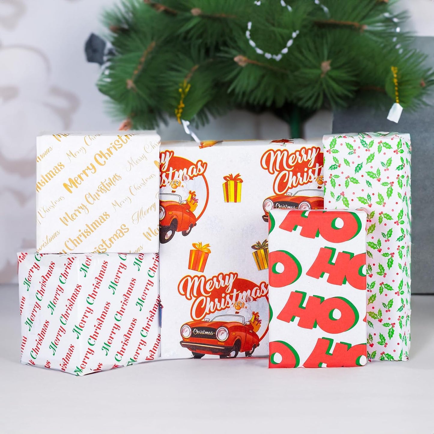 Purple Papers 50 Sheets Christmas Tissue Paper Sheets 20x20 Inch - Holiday Snowflake Xmas Gift Wrap - Christmas Wrapping Tissue Paper for Gift Bags