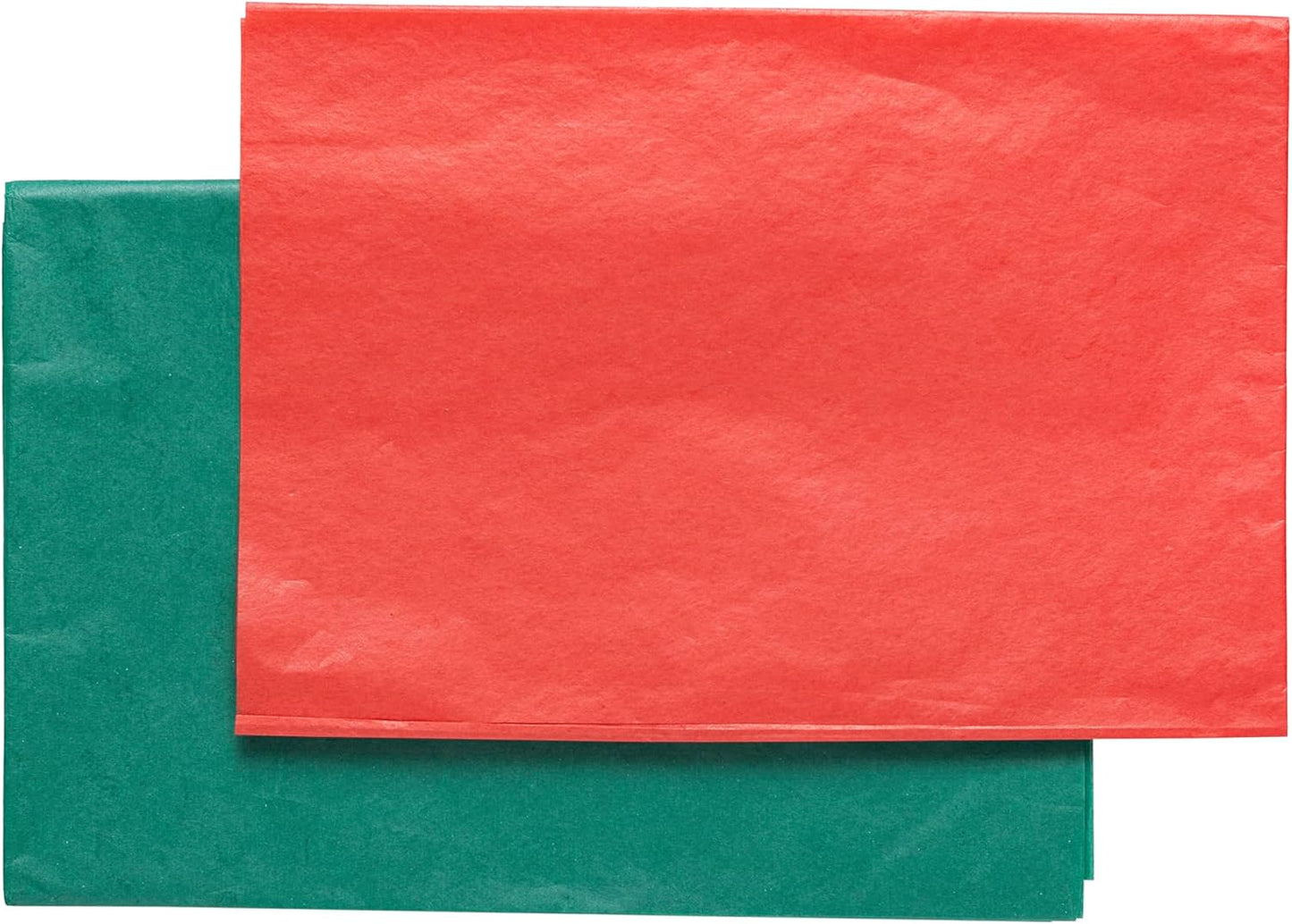 Christmas Tissue Paper - 30 Sheets of Red and Green Tissue Paper (20x26 inch) for Gift Bags, Wrapping, Crafts | Christmas Wrapping Essentials