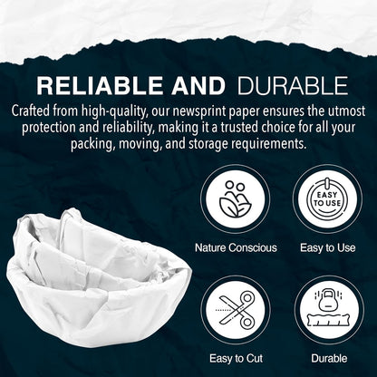 13"x12" 100 Sheets White Packing Paper Sheets for Moving Supplies, Protecting Fragile China and Glasses,Small Wrapping Paper for Shipping and Moving Box Filler