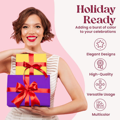 Purple Papers Multicolor Assorted Gift Tissue | 10x13 Inches Pack of 300 Sheets| Small and Medium Sizes for Holiday, Wrapping and Gifting Tissue Paper Needs