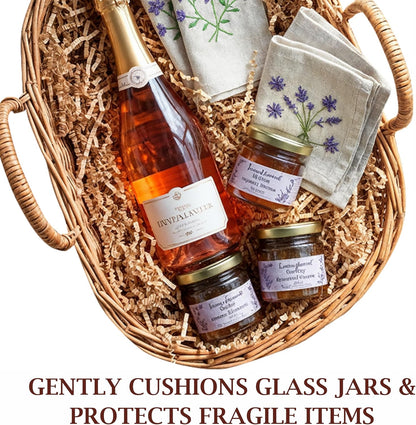 Brown Crinkle Paper Filler 5.5oz – Shredded Paper for Gift Baskets, Bridesmaid Proposal Gifts, Basket Filler for Christmas, Wedding, Birthday & Craft Gift Boxes