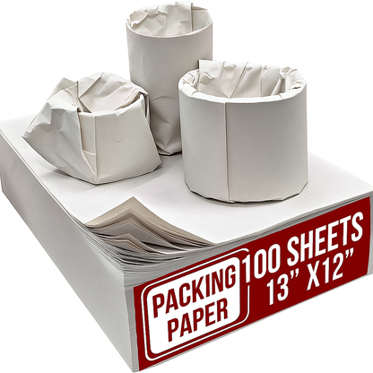 White Packing Paper for Moving, 13"x12" – Pack of 5 (500 Sheets) | Moving Supplies for Shipping, Wrapping & Protecting Fragile Items