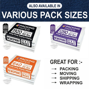 White Packing Paper for Moving Newsprint paper, packing paper for shipping