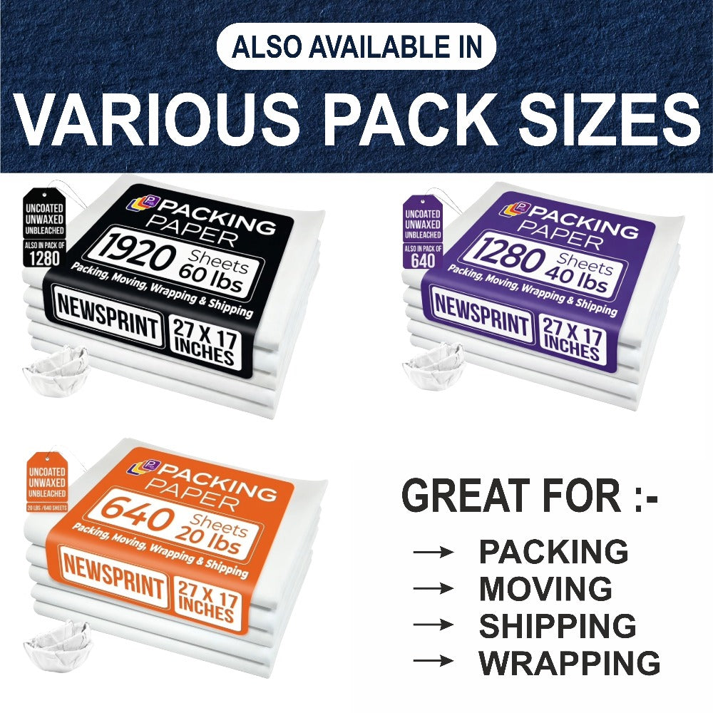 White Packing Paper for Moving Newsprint paper, packing paper for shipping