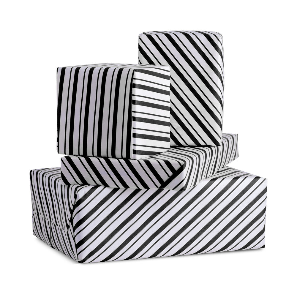 black stripe gift wrapping paper for gifts holiday gift wrap