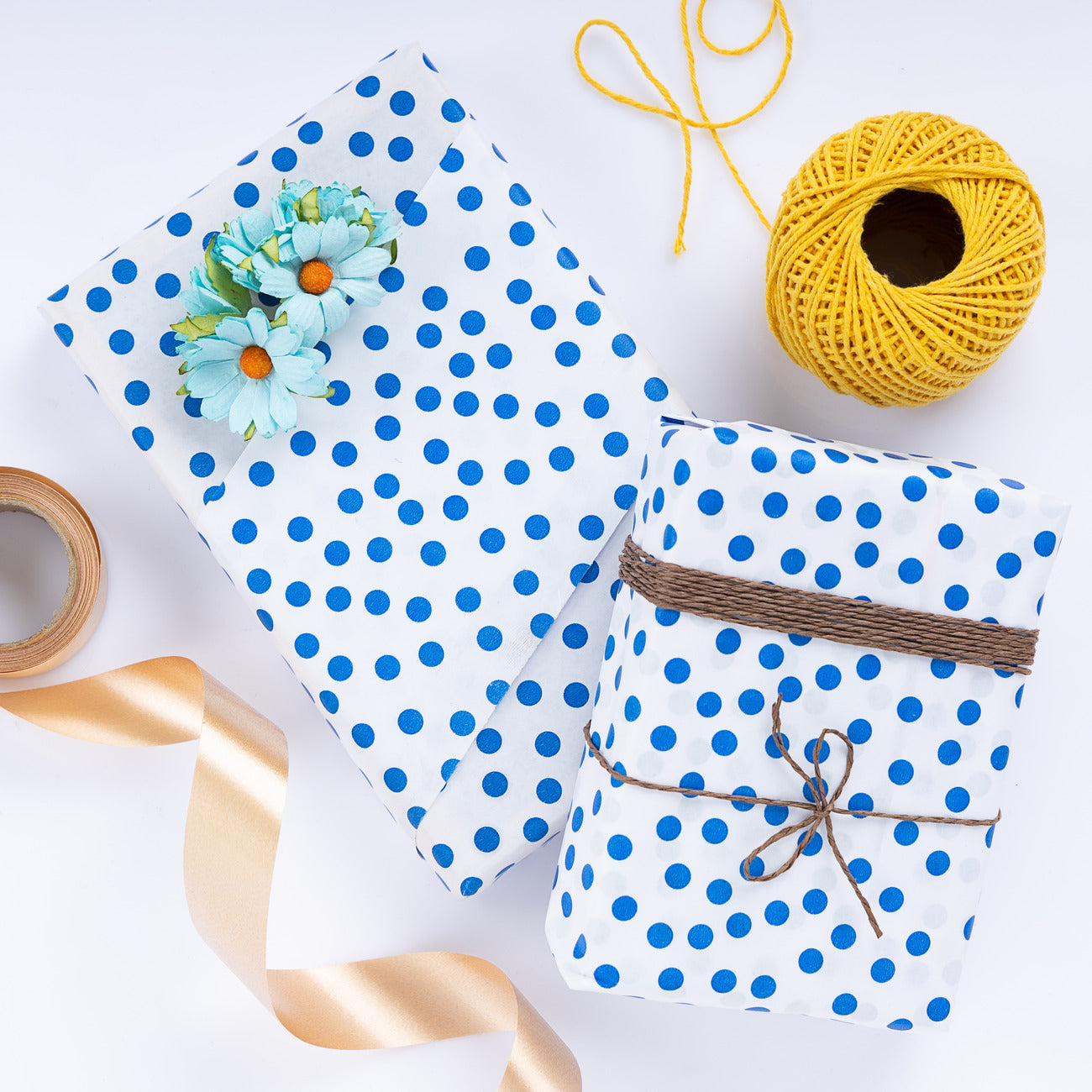 Blue Polka Dot Gift Wrapping Paper for Gifts Gift Wrap