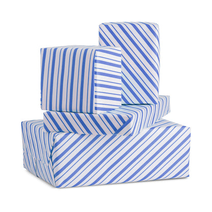 blue stripe gift wrapping paper for gifts holiday gift wrap