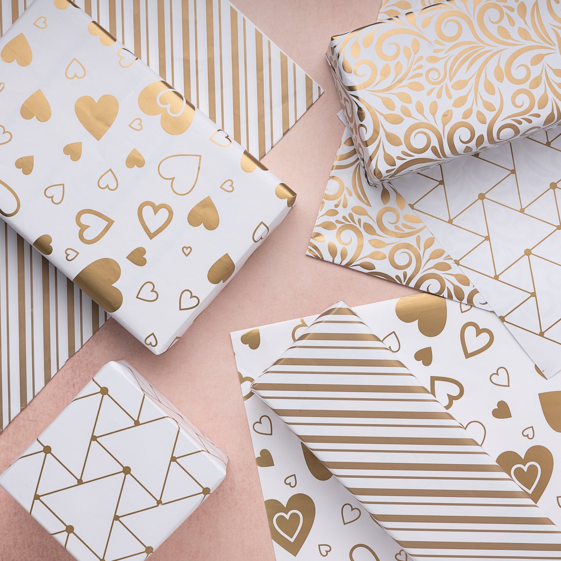 Assorted Gold Gift Wrapping Paper