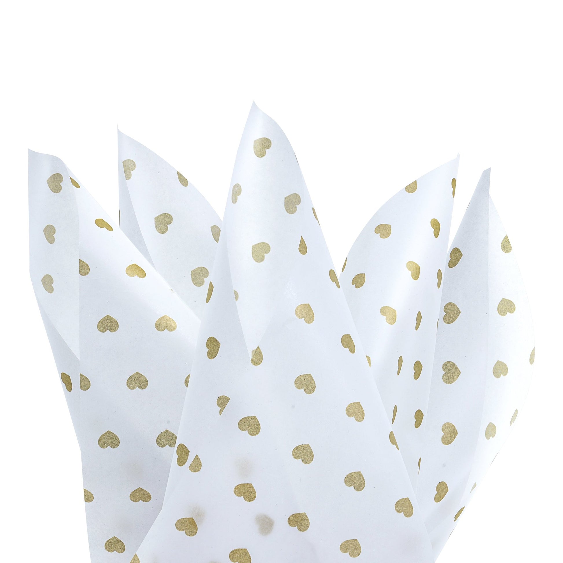 Gold Tissue Paper for Gift Bags Heart Holiday Wrapping Paper