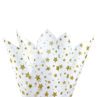 Gold Tissue Paper for Gift Bags Holiday wrapping paper star print