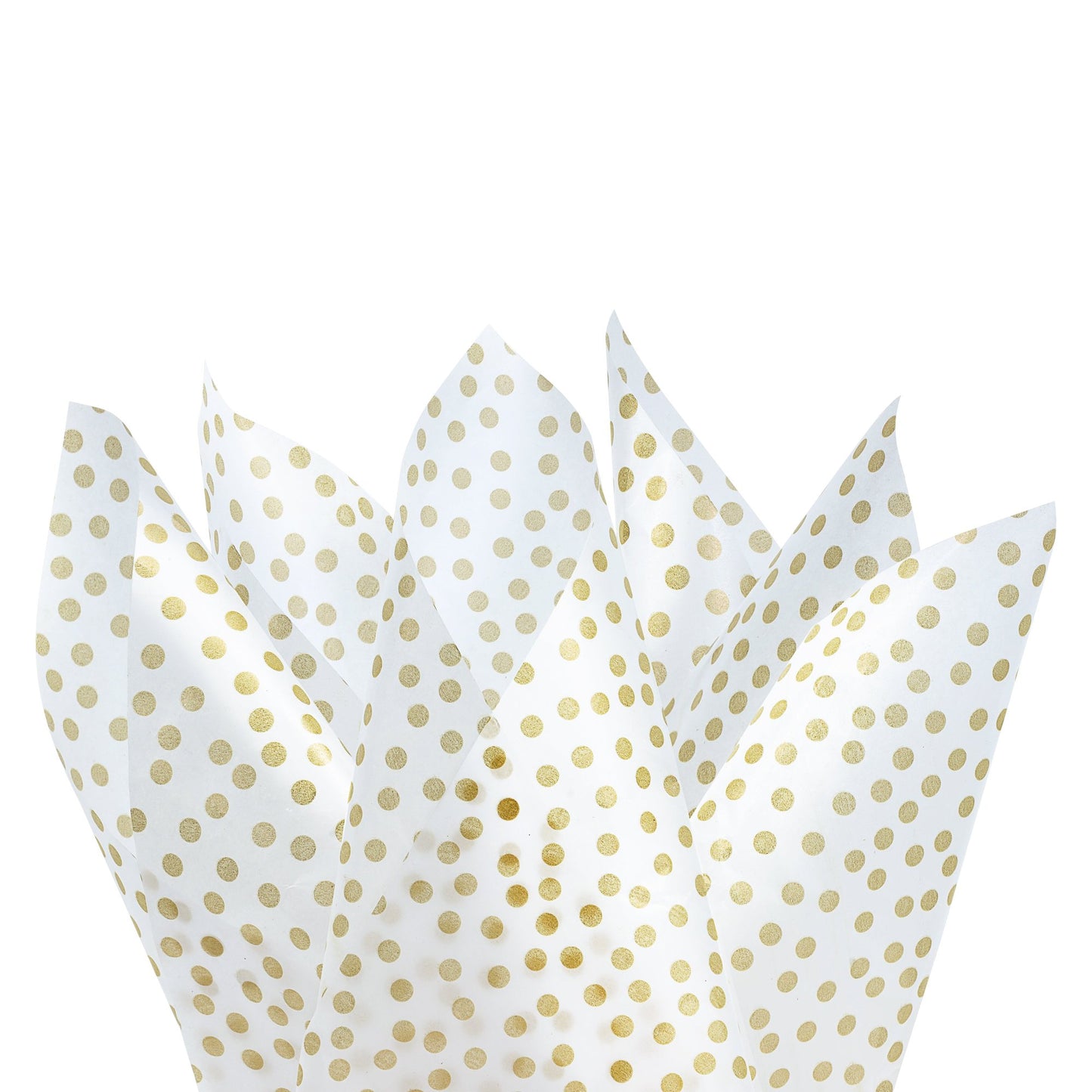 Gold Tissue Paper for Gift Bags Polka dot print