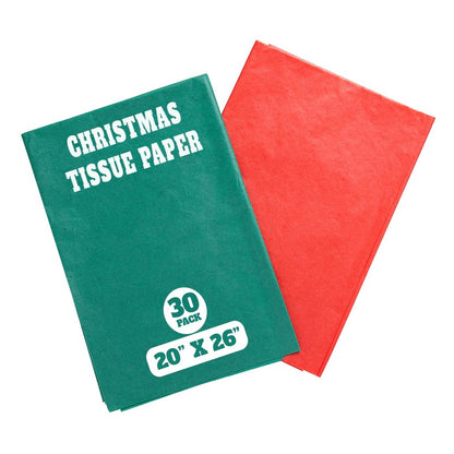 green and red tissue paper for gift bags, gift wrapping