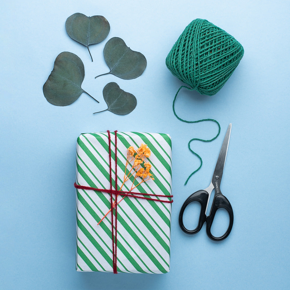 lime stripe gift wrapping paper for gifts holiday gift wrap