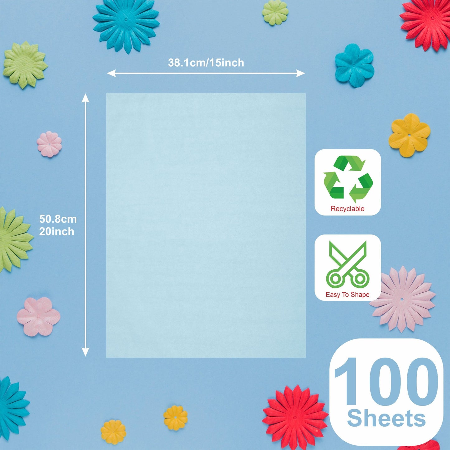 Light Blue Gift Tissue Paper for Gift Bags