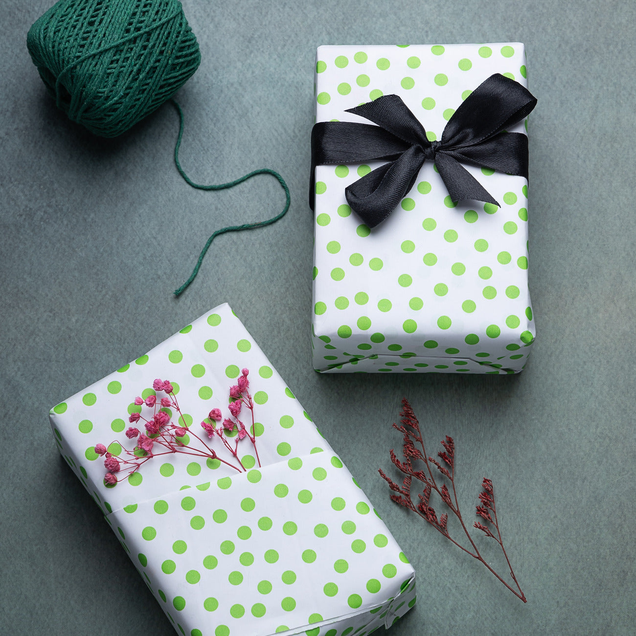 Lime Green Polka Dot Gift Wrapping Paper for Gifts Gift Wrap