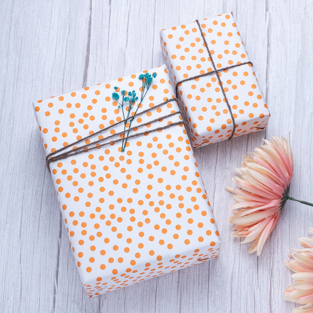 Orange Polka Dot Gift Wrapping Paper for Gifts Gift Wrap