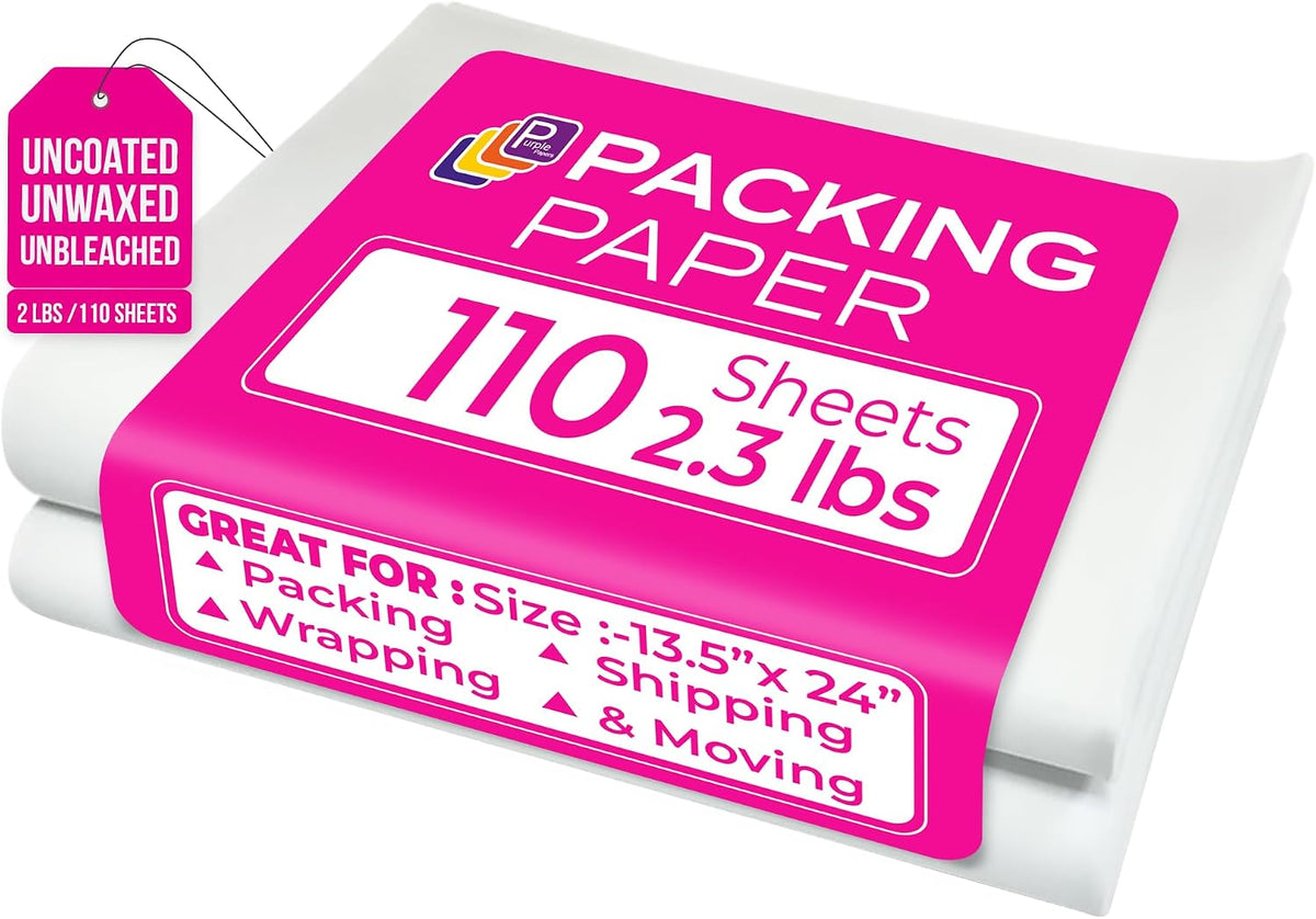 white packing paper sheets for moving dishes 110 sheets