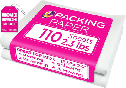 white packing paper sheets for moving dishes 110 sheets