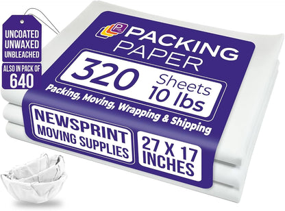 white packing paper sheets for moving dishes newsprint paper moving paper 320 sheets