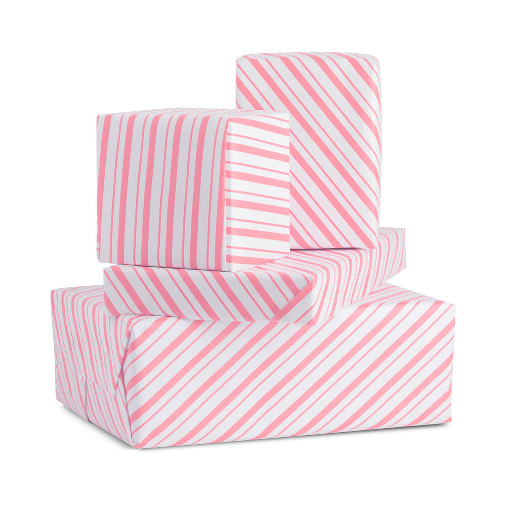 pink stripe gift wrapping paper for gifts holiday gift wrap