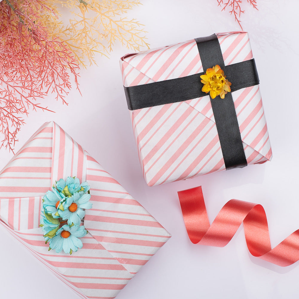 pink stripe gift wrapping paper for gifts holiday gift wrap