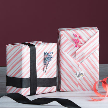 pink stripe gift wrapping paper for gifts holiday gift wrap